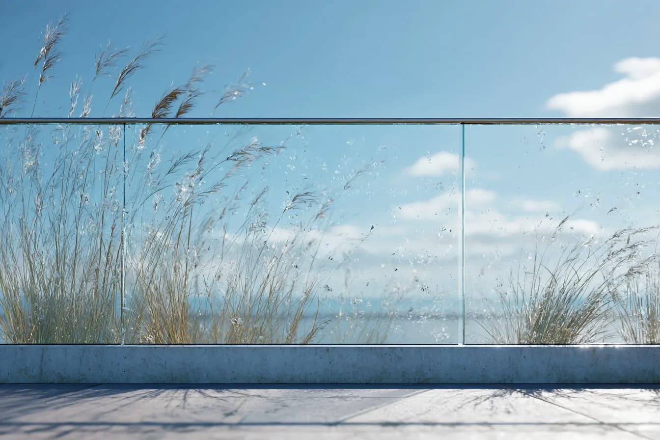 FS 7000 Schwerlast-Glasgelaender mit Bodenprofil
